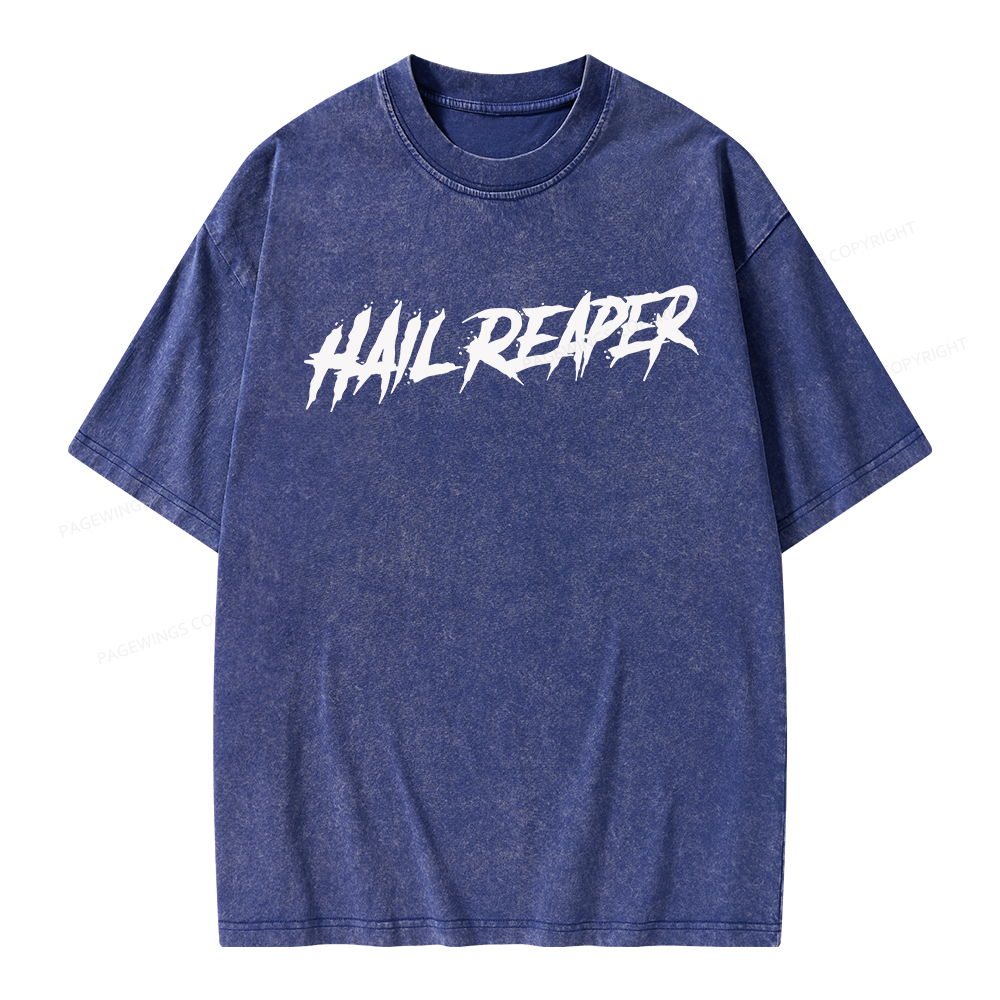 Pagewings Hail Reaper Unisex Washed T-shirt