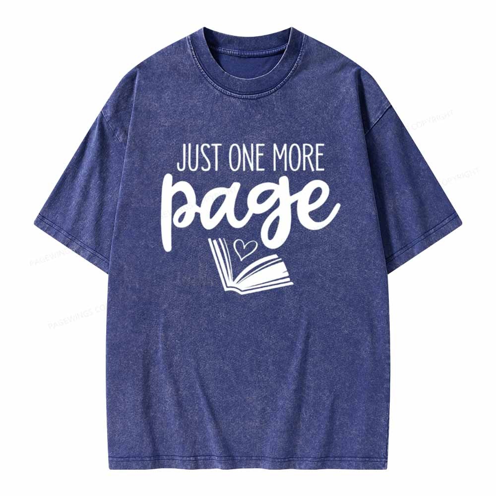 Pagewings Just One More Page Unisex Tee Unisex Washed T-shirt