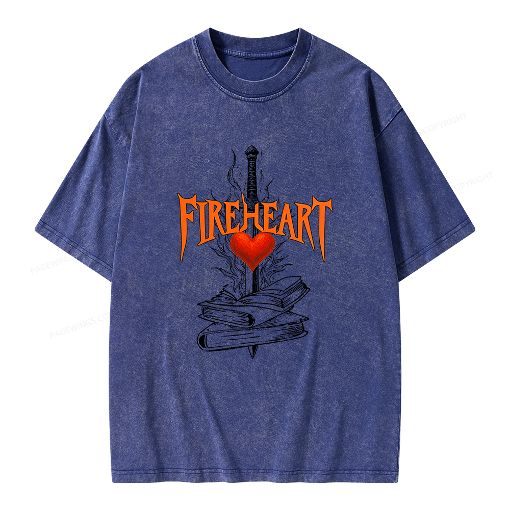 Pagewings Fireheart Unisex Washed T-shirt
