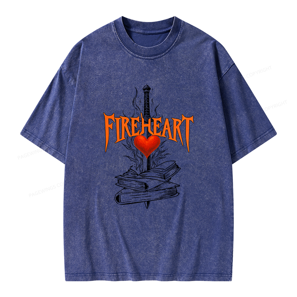 Pagewings Fireheart Unisex Washed T-shirt