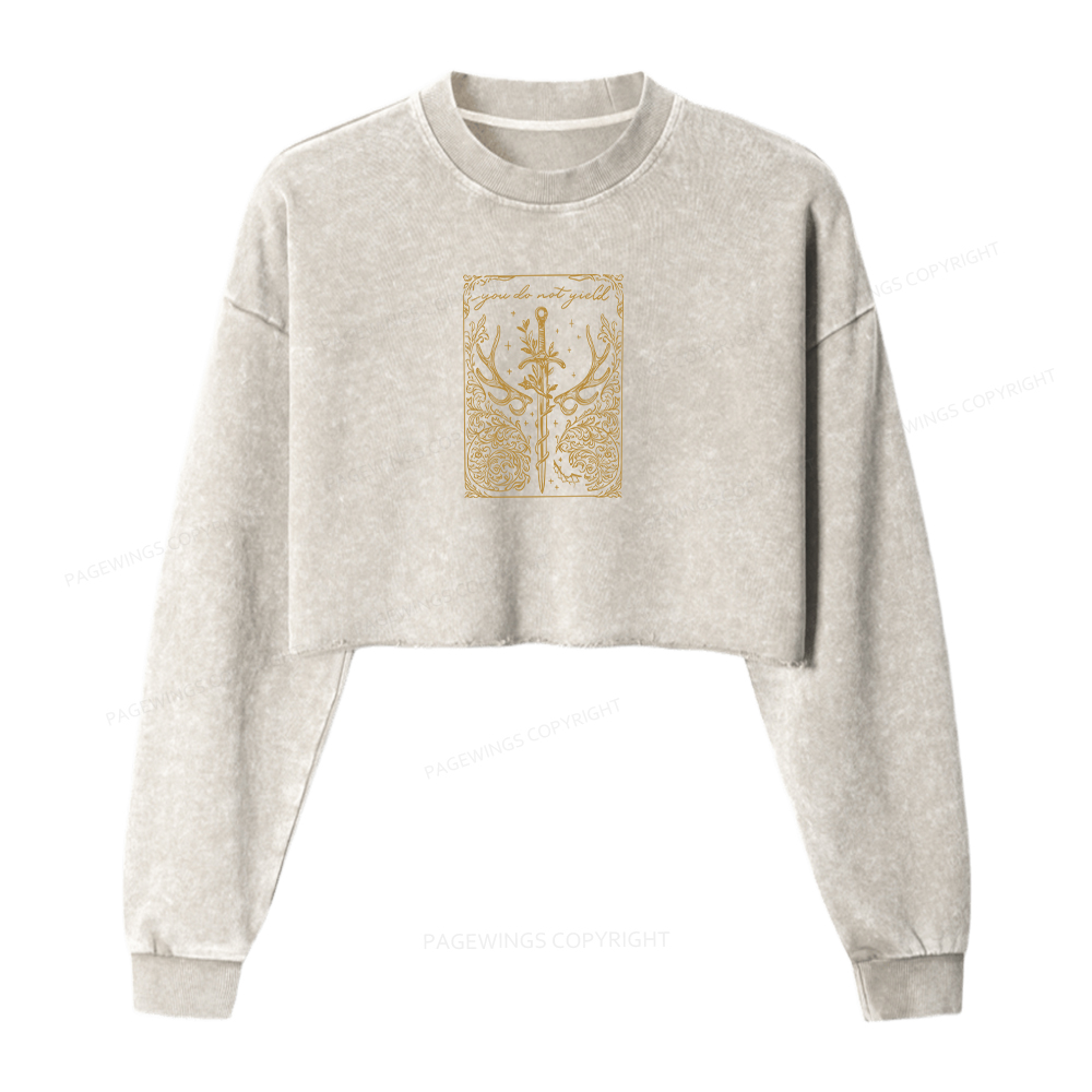 Pagewings You Do Not Yield Washed Crop Sweatshirt