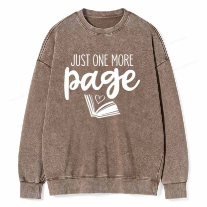 Pagewings Just One More Page Unisex Tee Unisex Washed Sweatshirt