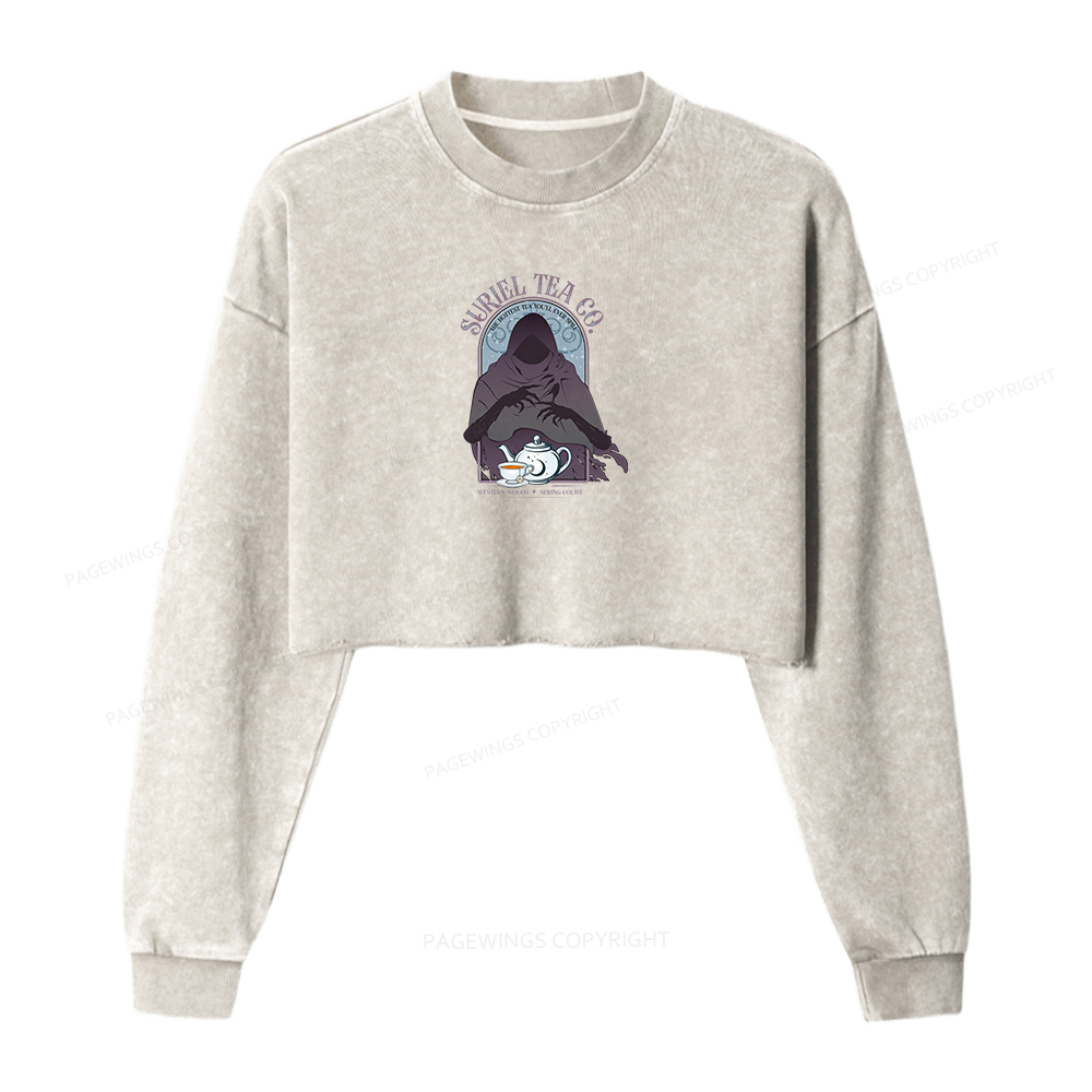 Pagewings Suriel Tea Co Washed Crop Sweatshirt