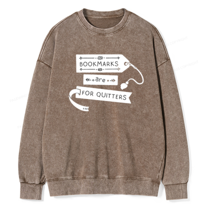 Pagewings Bookmarks Are For Quitters Unisex Tee Unisex Washed Sweatshirt