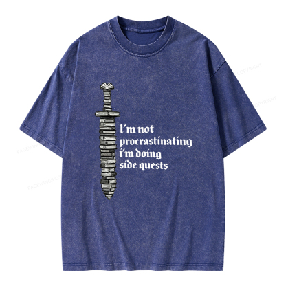 Pagewings I'm Doing Side Quests Unisex Washed T-shirt