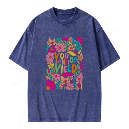 Pagewings You Do Not Yield Unisex Washed T-shirt