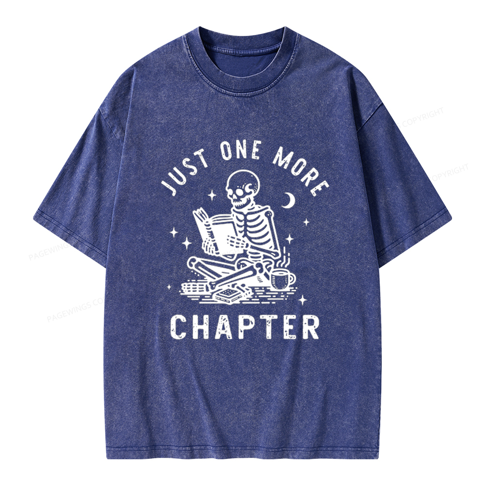 Pagewings Just One More Chapter, Bookish lover Classic T-Shirt Unisex Washed T-shirt