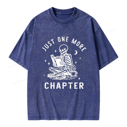 Pagewings Just One More Chapter, Bookish lover Classic T-Shirt Unisex Washed T-shirt