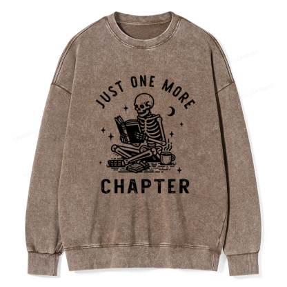 Pagewings Just One More Chapter Bookish lover Classic T-Shirt Unisex Washed Sweatshirt