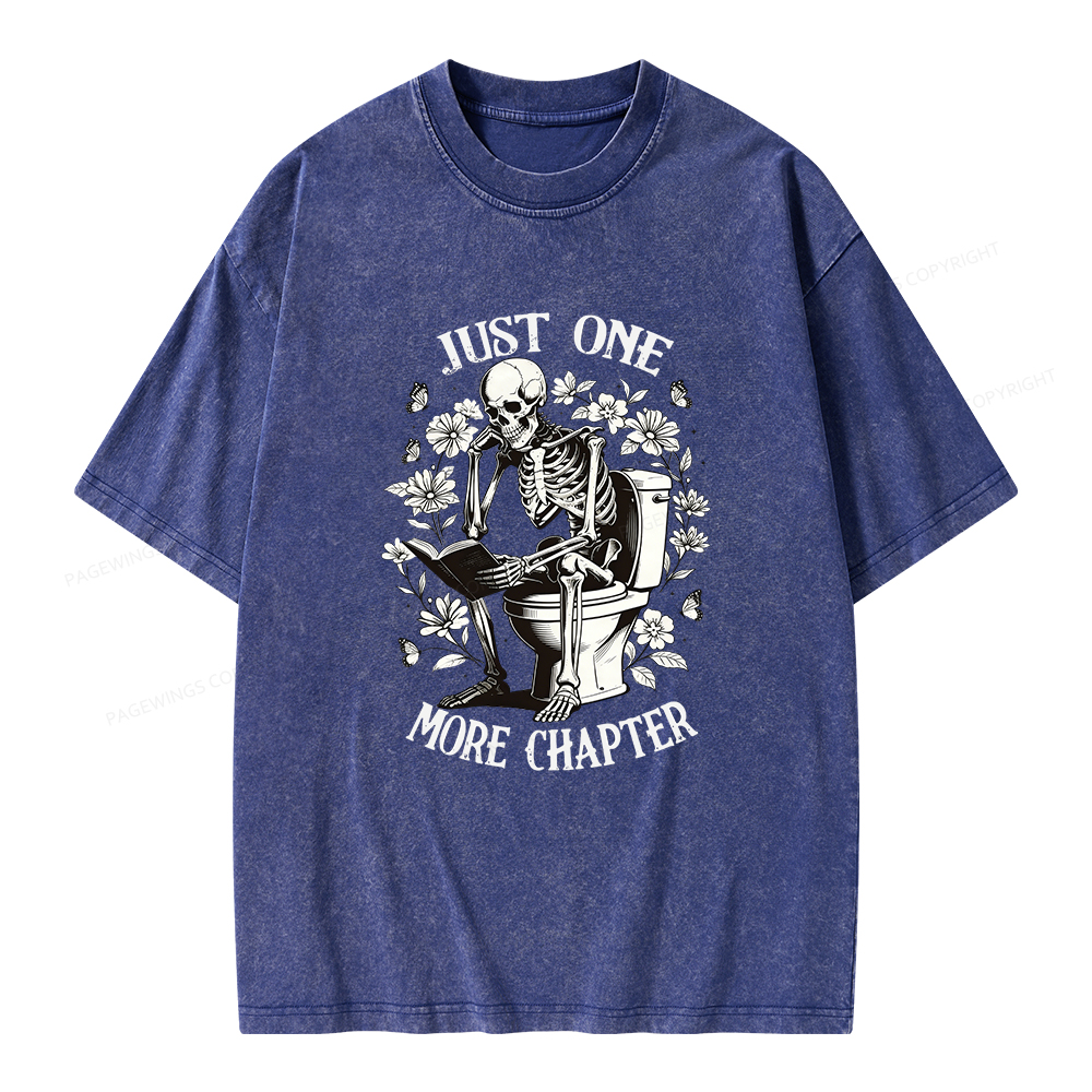 Pagewings Just One More Chapter Unisex Washed T-shirt