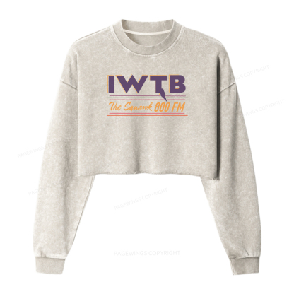 Pagewings I’m With The Banned Washed Crop Sweatshirt