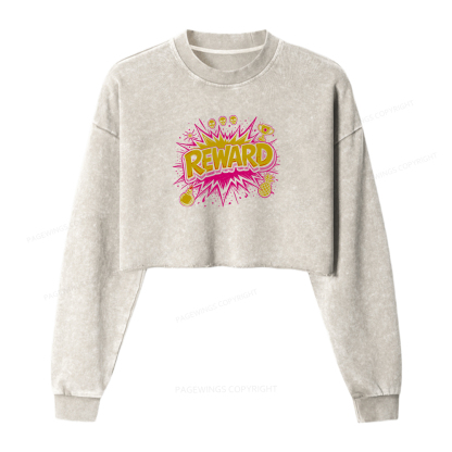Pagewings Reward Washed Crop Sweatshirt