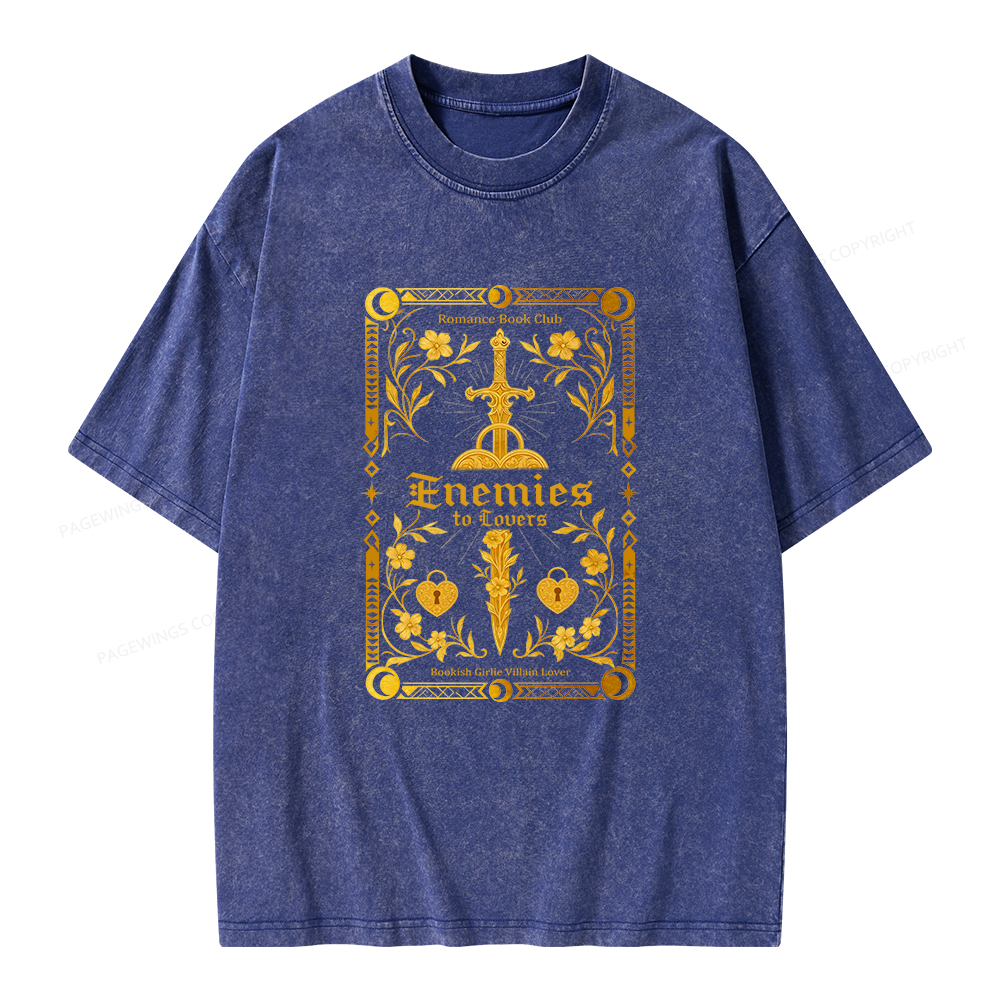 Pagewings Enemies to Lovers Unisex Washed T-shirt
