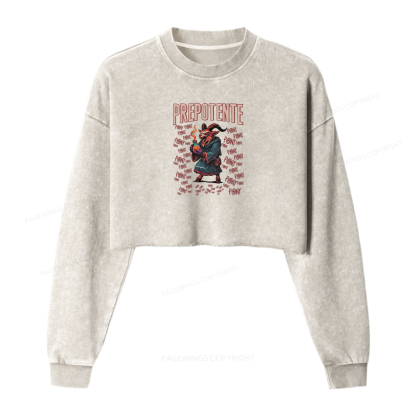 Pagewings Prepotente Washed Crop Sweatshirt