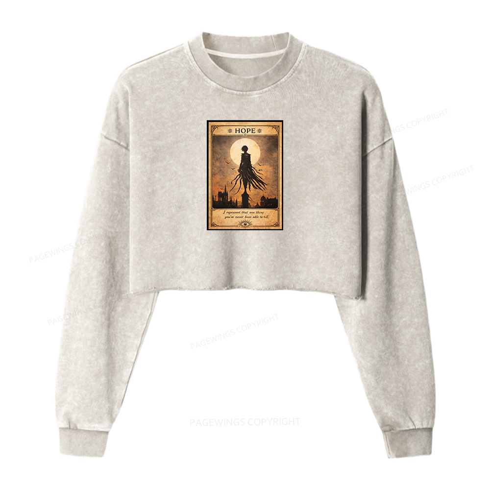 Pagewings Hope Washed Crop Sweatshirt