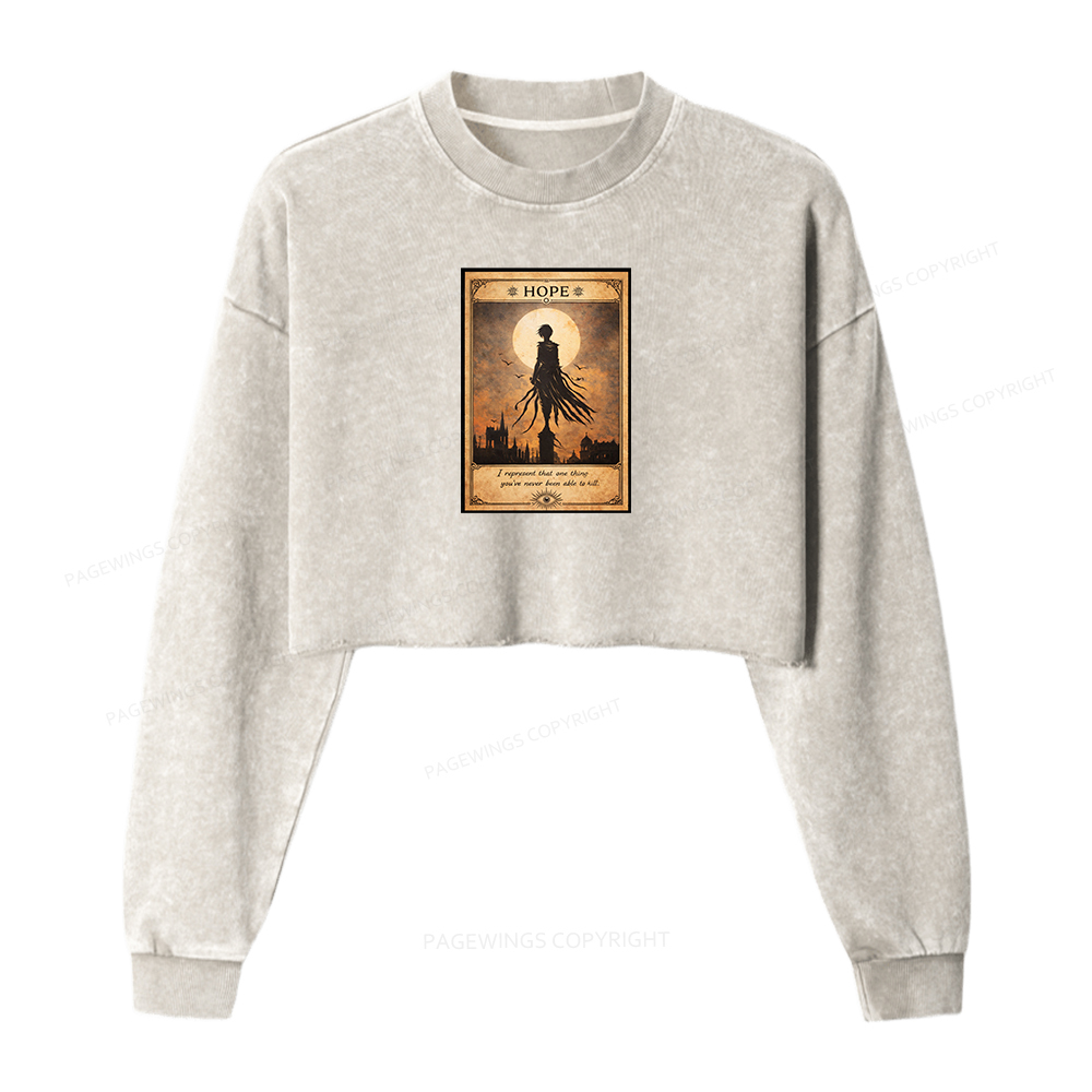 Pagewings Hope Washed Crop Sweatshirt