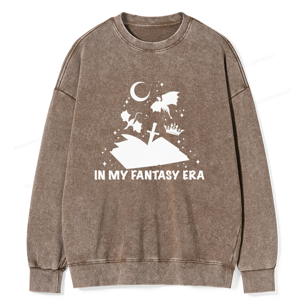 Pagewings In My Fantasy Era Unisex Washed Sweatshirt