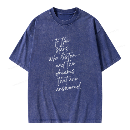 Pagewings To The Stars Who Listen Unisex Washed T-shirt