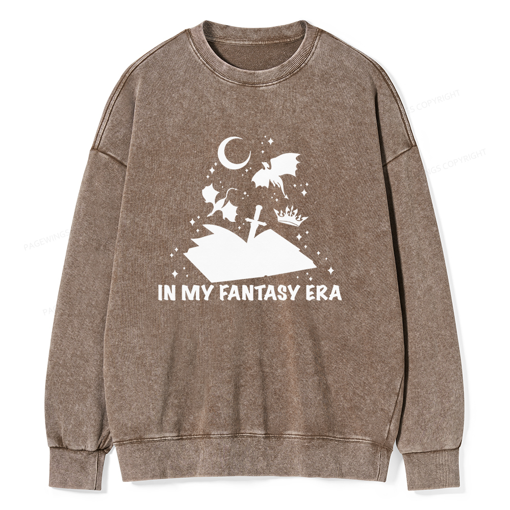 Pagewings In My Fantasy Era Unisex Washed Sweatshirt