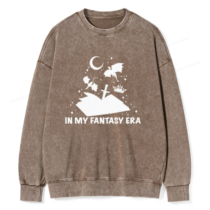Pagewings In My Fantasy Era Unisex Washed Sweatshirt