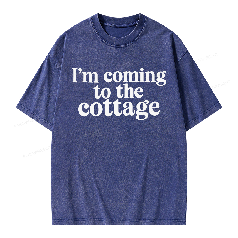 Pagewings I'm Coming To The Cottage Unisex Washed T-shirt