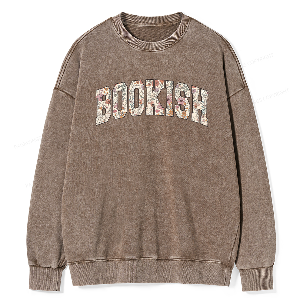 Pagewings Bookish Unisex Washed Sweatshirt
