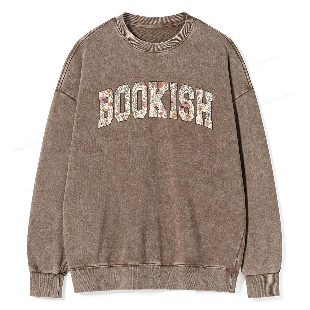 Pagewings Bookish Unisex Washed Sweatshirt