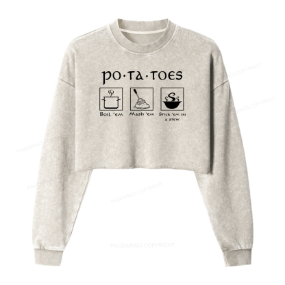 Pagewings Potatoes Washed Crop Sweatshirt