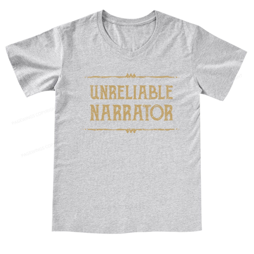Pagewings Unreliable Narrator V-neck T-shirt