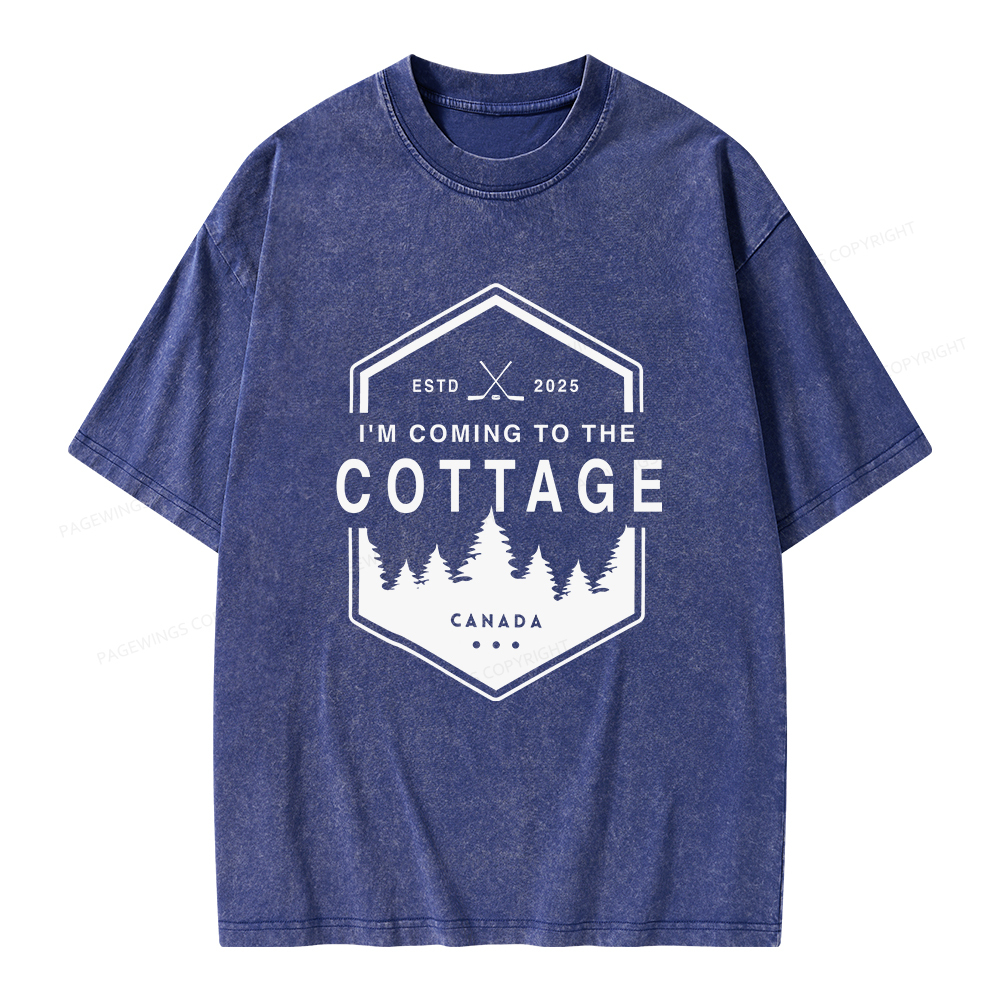 Pagewings Coming To The Cottage Unisex Washed T-shirt