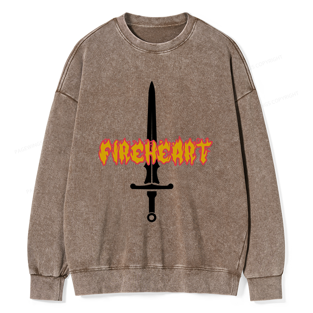 Pagewings Fireheart Aelin The Thirteen Unisex Washed Sweatshirt