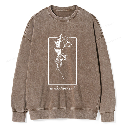 Pagewings Throne Of Glass Flower Aelin Quote Unisex Washed Sweatshirt