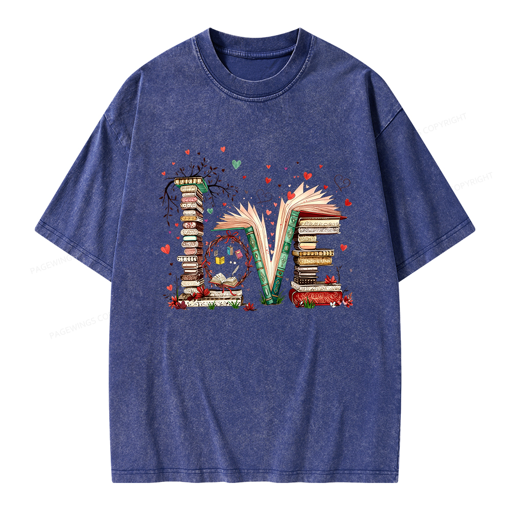 Pagewings Book Lover Unisex Washed T-shirt
