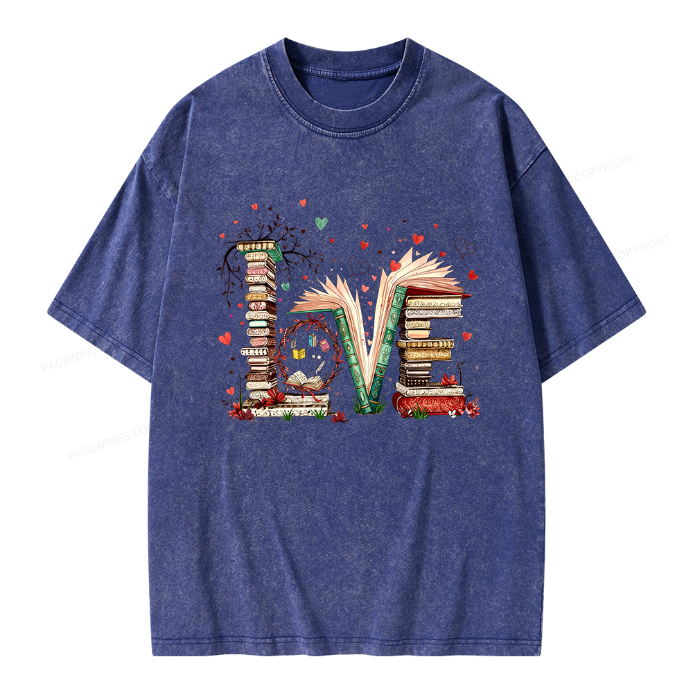 Pagewings Book Lover Unisex Washed T-shirt