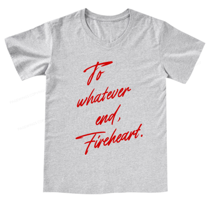Pagewings To Whatever End Fireheart V-neck T-shirt