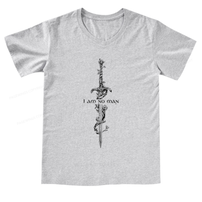 Pagewings I Am No Man V-neck T-shirt