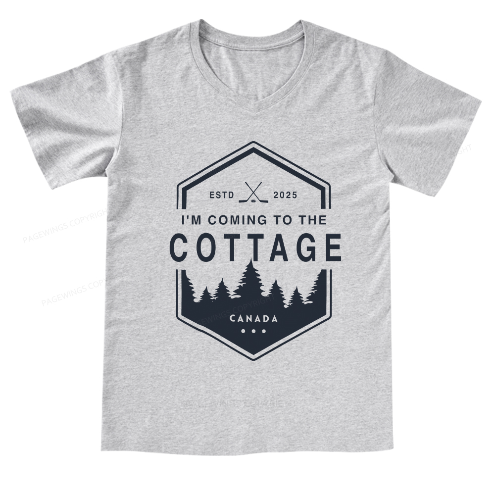 Pagewings Coming To The Cottage V-neck T-shirt