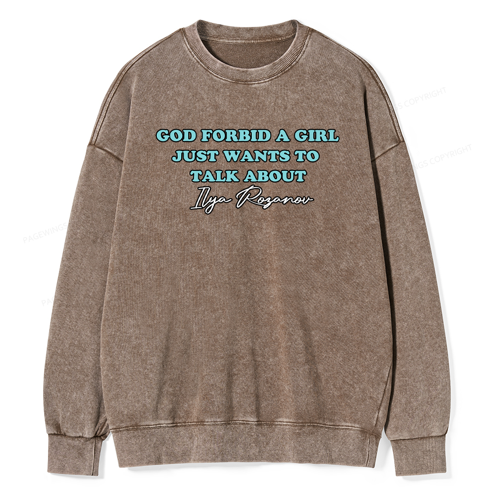 Pagewings Romance Book Lover Unisex Washed Sweatshirt