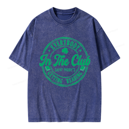 Pagewings St Patrick’s Day Getting Reading Unisex Washed T-shirt