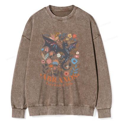 Pagewings Abraxos Flower Shirt Unisex Washed Sweatshirt
