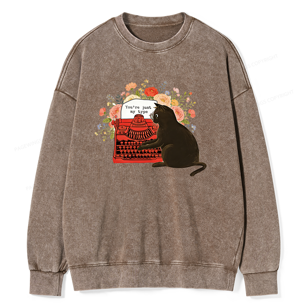 Pagewings You're Just My Type Unisex Washed Sweatshirt