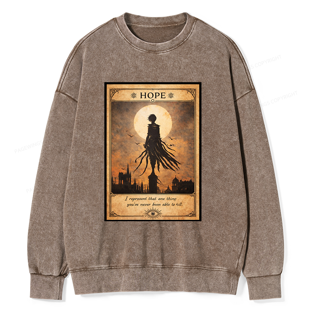 Pagewings Hope Unisex Washed Sweatshirt