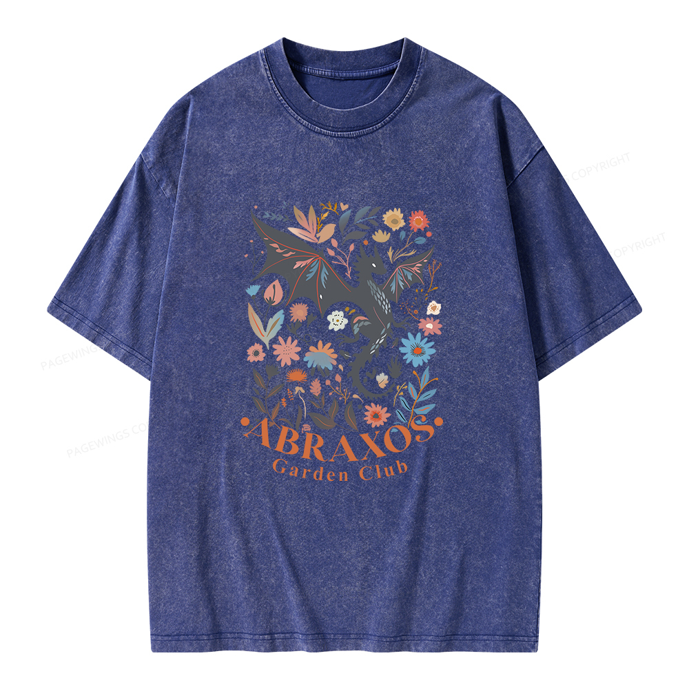 Pagewings Abraxos Flower Shirt Unisex Washed T-shirt