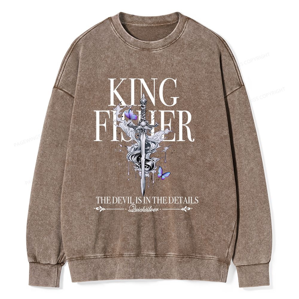 Pagewings Kingfisher Unisex Washed Sweatshirt