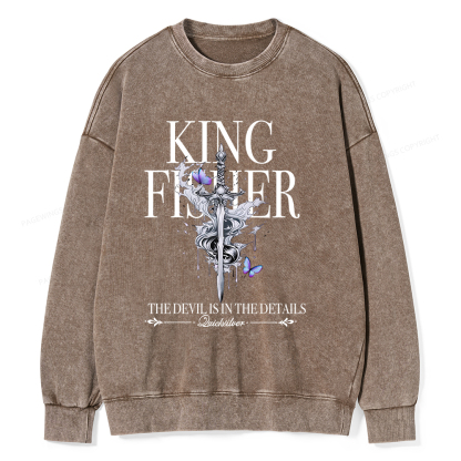 Pagewings Kingfisher Unisex Washed Sweatshirt