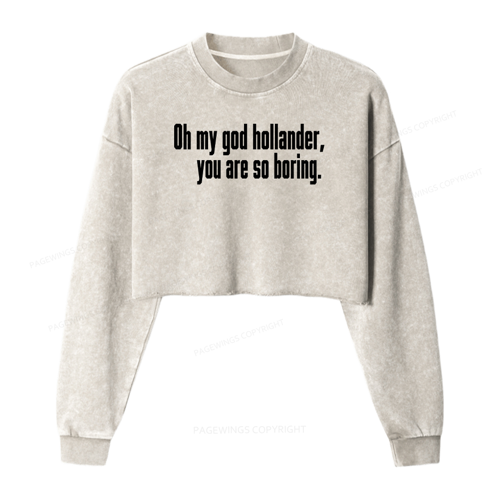 Pagewings Romance Reading Fun Washed Crop Sweatshirt