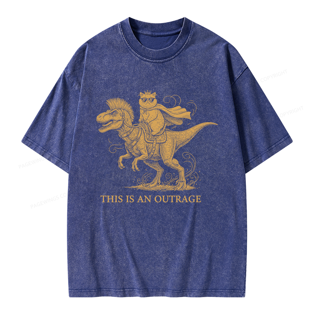 Pagewings This Is An Outrage Unisex Washed T-shirt