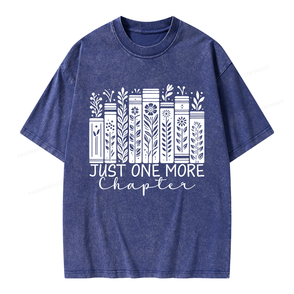 Pagewings Just One More Chapter Unisex Washed T-shirt