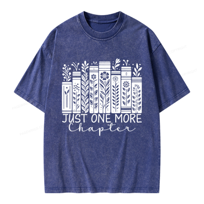 Pagewings Just One More Chapter Unisex Washed T-shirt