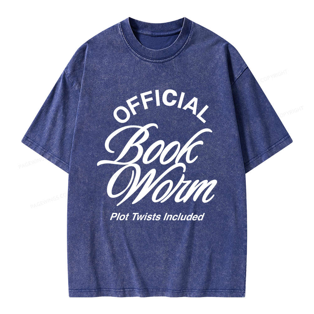 Pagewings Official Bookworm Unisex Washed T-shirt
